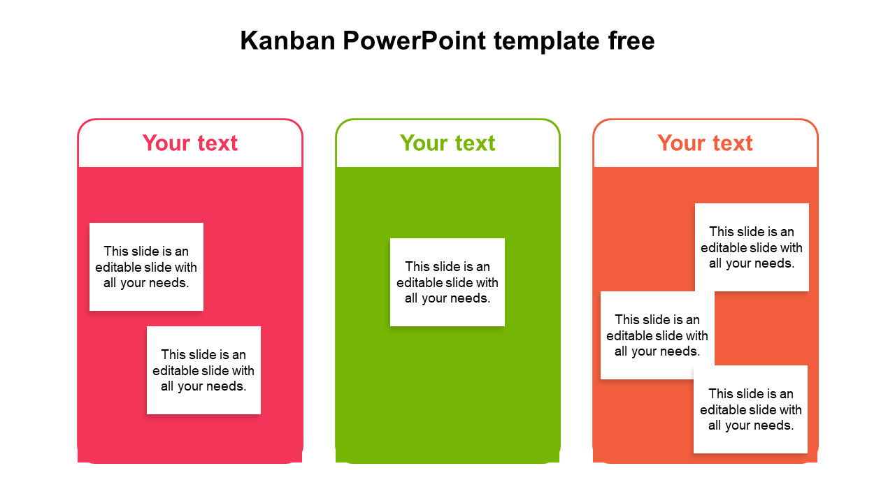 Free - Kanban PowerPoint Template Free Download Slides